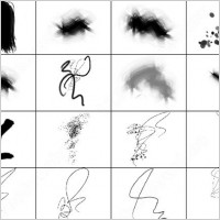 inky strokes brush