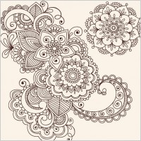 intensive handpainted pattern vector 3
