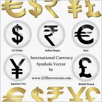 International Currency Symbols Vector, Png, Indian Rupees