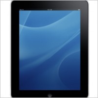 iPad Front Blue Background