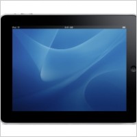 iPad Landscape Blue Background