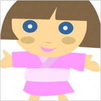 Japanese Character Girl clip art