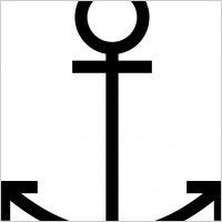 Japanese Map Symbol Local Port clip art