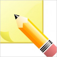 Jeremybennett Sticky Note Pad And Pencil clip art