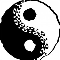 Jin-jang Yin-yang clip art