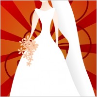 Joelm Red Bride With Sunburst clip art
