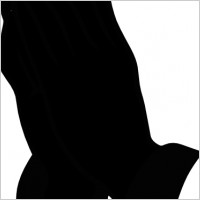 Jonadab Praying Hands Silhouette clip art