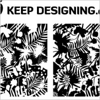 Jungle Splatter Wallpaper Grunge Vector- Free
