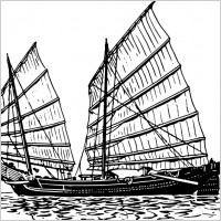 Junk Ship clip art