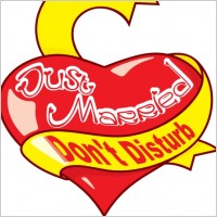 Just Married Dont Distrub clip art