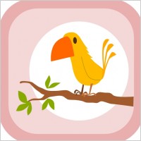 Kablam Yellow Bird clip art
