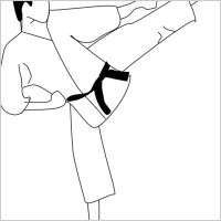 Karate Kick clip art