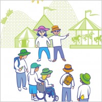 Kids At Theme Park clip art