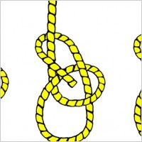 Knot Illustration (bowline) clip art