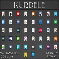 Kurdele social icons icons pack