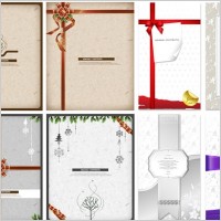 lace ribbon tag vector