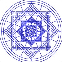Lakeside Geomertical Pattern clip art