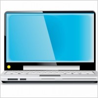Laptop Vector Blue Screen