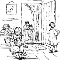 Late For School clip art