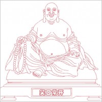 laughing buddha vector