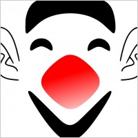 Free Vector Clown on Laughing Clown Face Clip Art