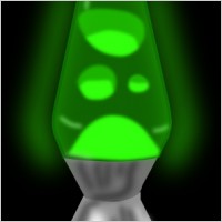 Lava Lamp Glowing Green clip art