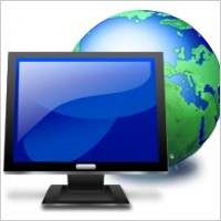 LCD monitor and Global earth