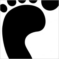 Left Foot Print clip art