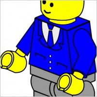 Lego Town Businessman clip art