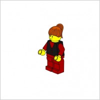 Lego Town Businesswoman clip art