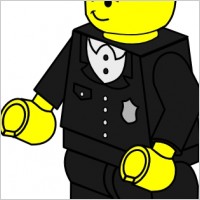 Lego Town Policeman clip art