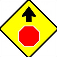 Leomarc Caution Stop Sign clip art