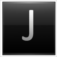 Lettre J noire