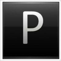 Letter P black