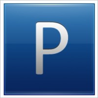 Logo Design Letter on Letter P Blue