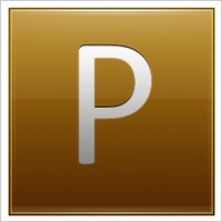 Letter P gold