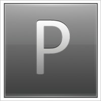 Letter P grey
