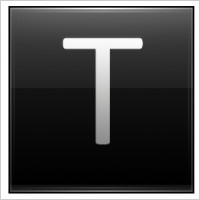 Letter T black