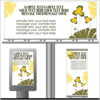 light box billboards 1 template design vector