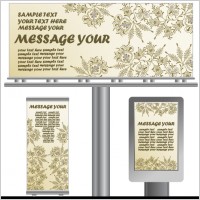 light box billboards template design vector 3