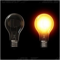 Light bulb on and off