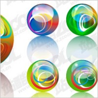 Lights crystal ball vector material