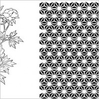 Line drawing of flowers -11