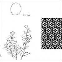 Line drawing of flowers -8
