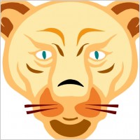 Lion Face clip art