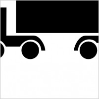Lkw Mit Aufleger Aus Zusatzzeichen clip art