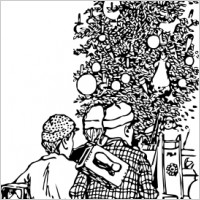 Looking At The Tree clip art
