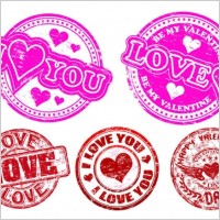 love badge vector