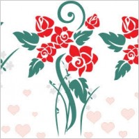 Love flowers vector