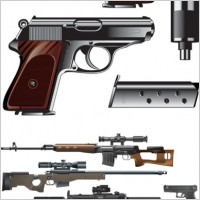 love the gun vector